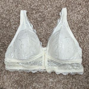 Maurices Front Closure Lacy White Bralette